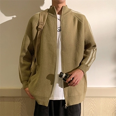 311B-1-CM-3961-P65控89港风两条杠开衫提花大码针织毛衣，男装针织衫/毛衣，星座311B-1