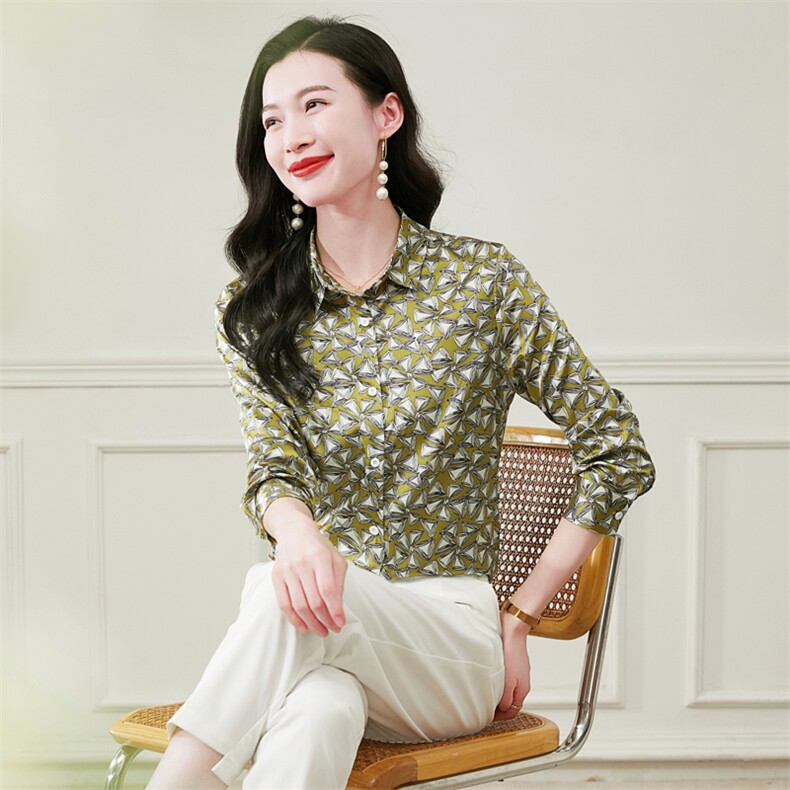 高级感杭州重磅真丝衬衫女长袖2026新款春夏秋季小个子真丝上衣,女装衬衫,阿舍尔精品