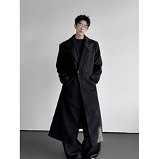 已安排25红钻设计感廓形垫肩毛呢大衣长款高级外套mj1092-p178，男装毛呢大衣，电商B288