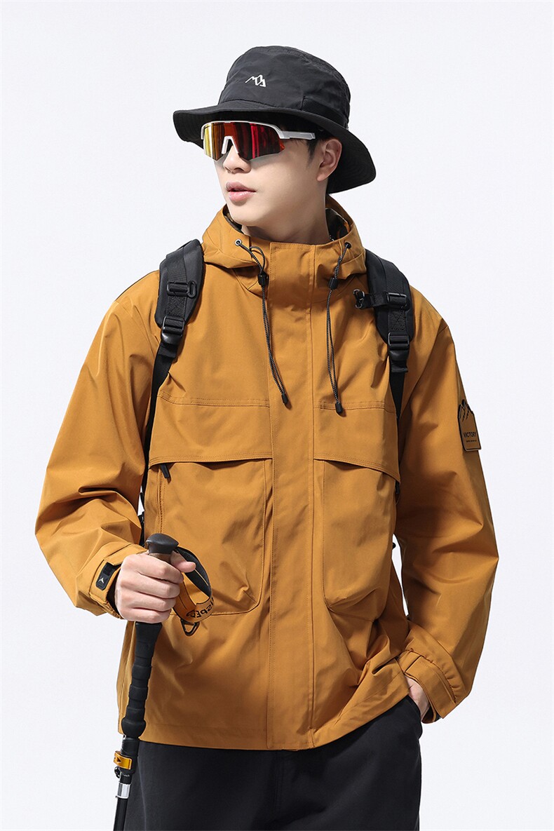 秋季速干工装夹克潮牌连帽户外登上外套男女款F0918-P100控199,男装夹克,电商D215
