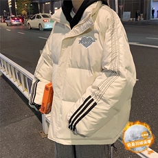 港风冬季新款织带立爱心领羽绒服男潮宽松印花YR6115P225控298，男装羽绒服，电商A268A