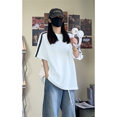 美式复古重磅撞色拼接T恤短袖男夏季新款插肩袖T3612-特价P29，男装T恤，电商A007