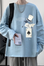 控48重磅230g纯棉长袖t恤男大码圆领卫衣打底衫TX3406373-P28，男装T恤，电商A040