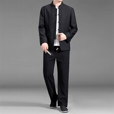 BAMJ-7108R钱塘2020-2中年男士休闲春秋季厚唐装套装货稳p235，男装休闲套装，钱塘207-2