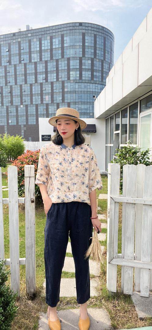 纯苎连衣裙小衫裤子裙子衬衣 时尚风 风淑女风休闲风，女装连衣裙，川哲