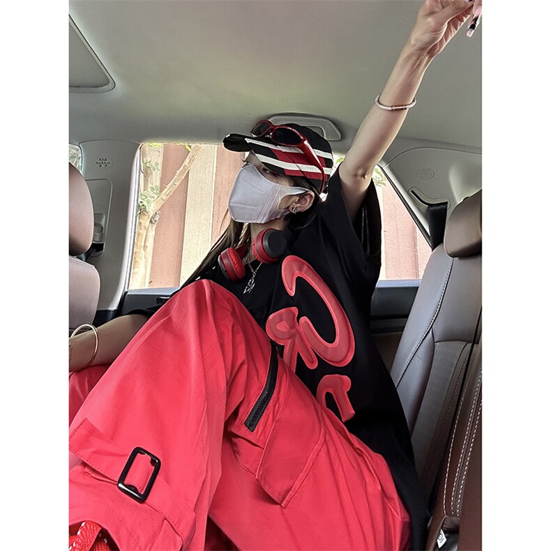 B221 美式ins街头hiphop宽松休闲多口袋工装裤子 LK23120-P65控88图片