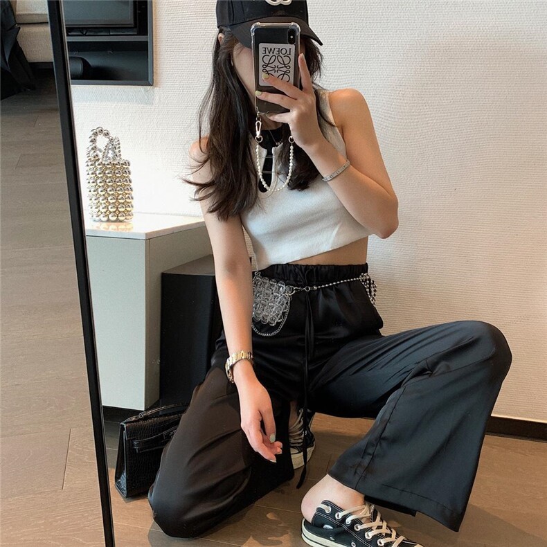 别针背心，女装背心吊带，XTZ style