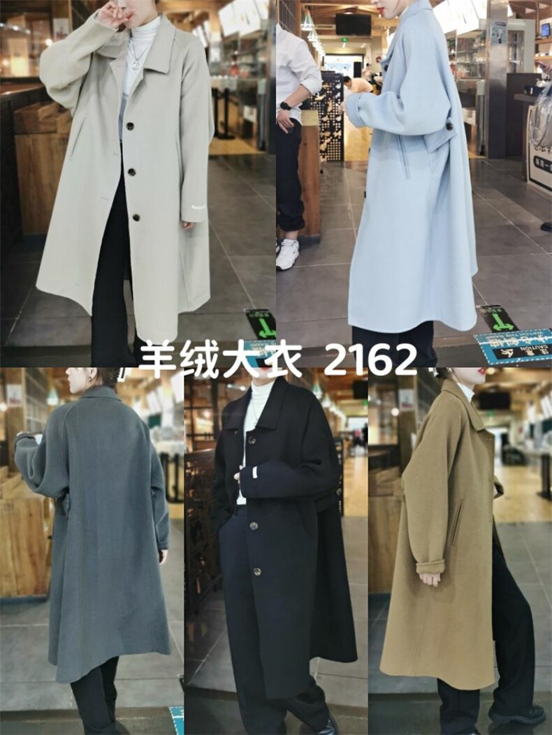 2021双面羊绒大衣修身，其它，时戴衣人