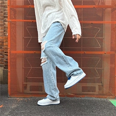 牛仔裤男秋季潮大码休闲裤子高街CX001P36，男装牛仔裤，星座1116-2