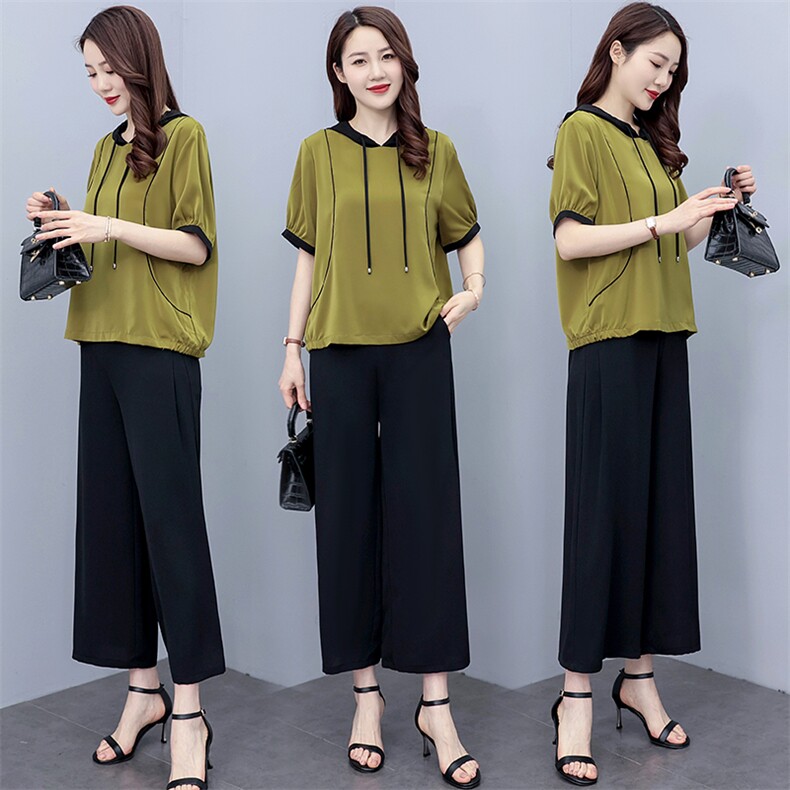 夏季新款时尚气质休闲套装宽松显瘦两件套百搭潮流女装，女装套装/套裙，香香