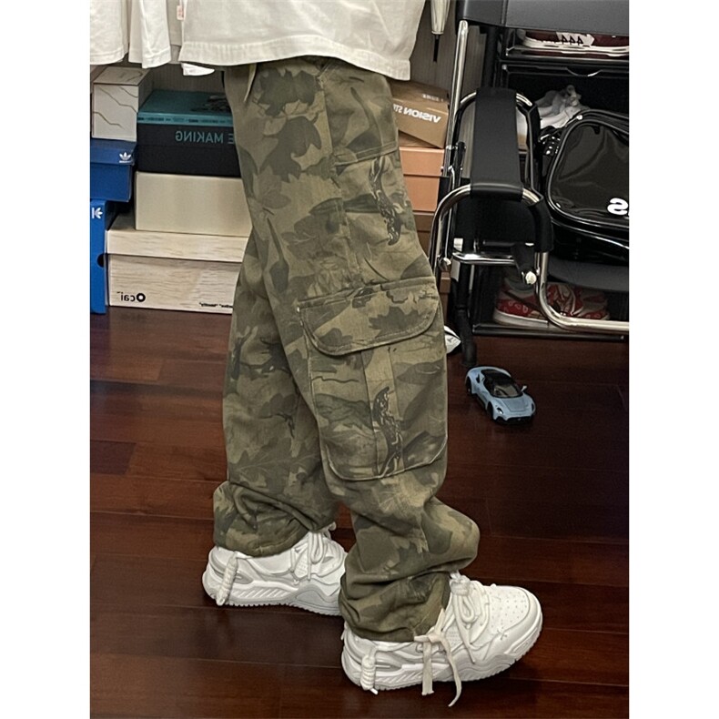 【有货】迷彩工装裤男大口袋裤子直筒阔腿休闲裤MCK01PP-特P55,男装休闲裤,星座1007（原301D）