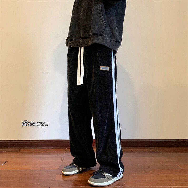 欧棉绒织带休闲裤直筒B342-K7011-P50控68,男装休闲裤,电商B342