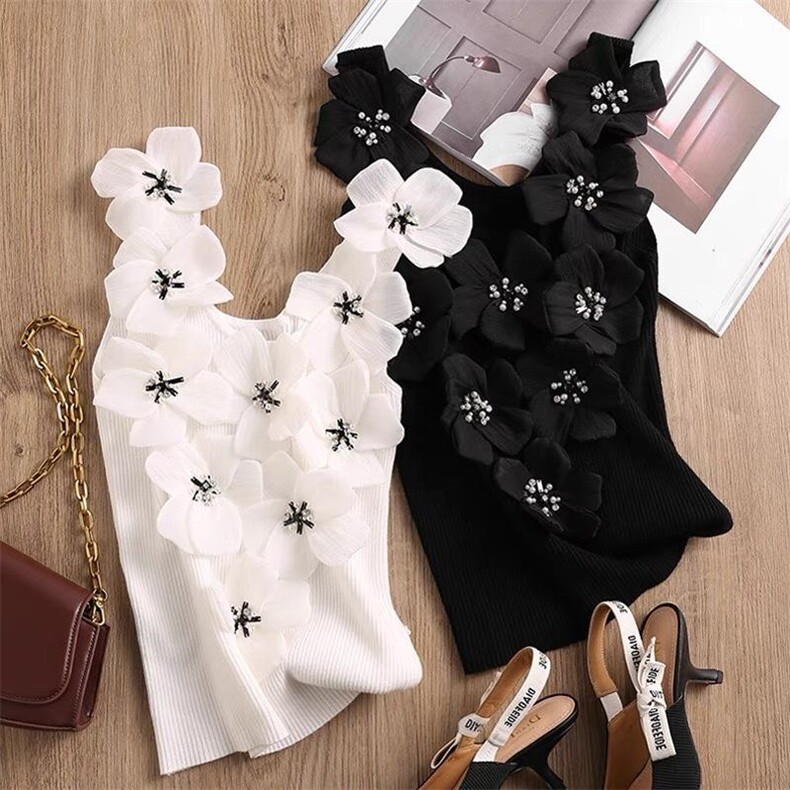 【现货】立体花背心精致款背心背心，女装背心吊带，CHERRY·印