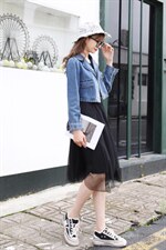 【现货】秋装新款连衣裙两件套装，牛仔外套?纱裙，女装连衣裙，萱萱家