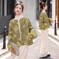 主推现货2025年冬装新款新品女装复古风休闲宝藏棉衣，女装棉衣/棉服，尚娜萱