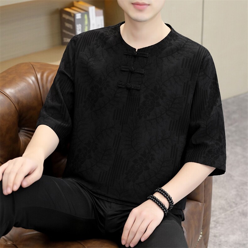 507A-T018-P55风夏季短袖男士棉麻T恤百搭休闲外套,男装T恤,星座507A（原星座306B-2）