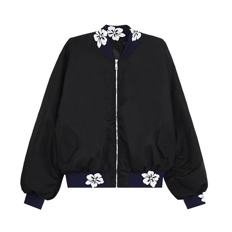 复古提花刺绣拼接夹克高级感宽松百搭棒球服外套MF17P65加绒85特,男装夹克,电商D256-2(原A064-2)
