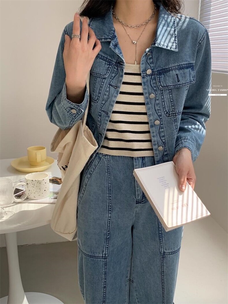 2022香丽迪新款牛仔套装,女装职业装,香丽迪1