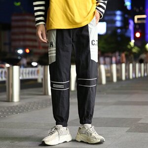 2021春秋新款工装裤宽松束脚小脚裤潮牌男士休闲裤九分裤DS882T图片