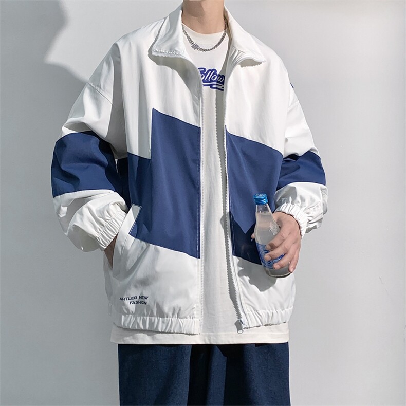 春秋款男士夹克衫潮流拼色外套男生运动上衣休闲男装JK0231-P68,男装夹克,星座308B-2