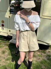 夏季一字肩上衣，其它，嫒可儿(1F)