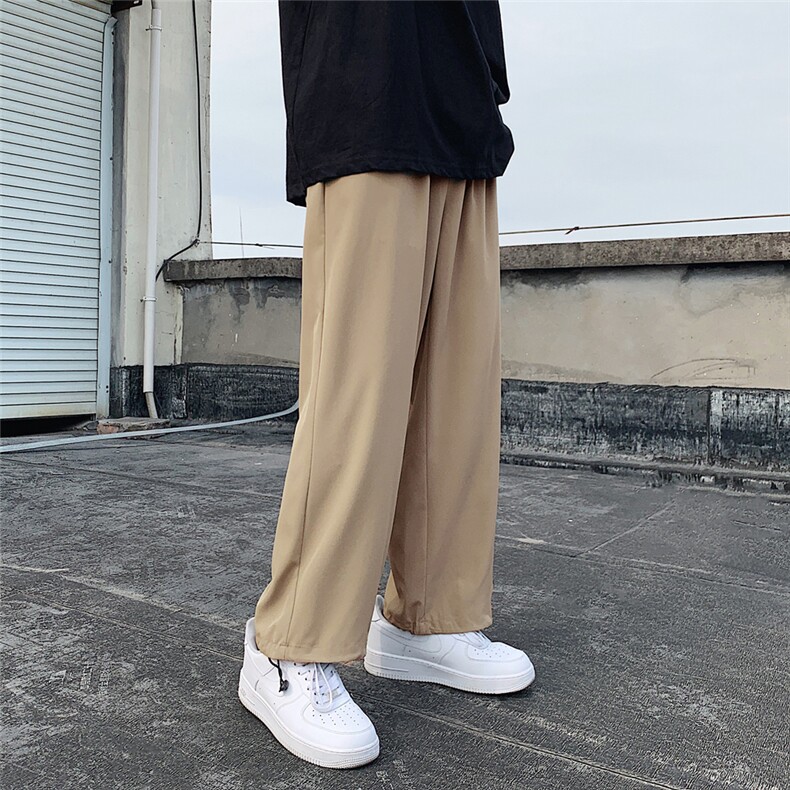 春夏新款垂感冰丝大码抽绳休闲裤款号2023-特批20，男装休闲裤，星座718-1