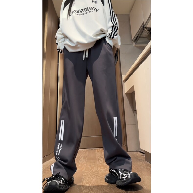 抖音品质潮流宽松拉链褶皱设计宽松冲锋裤B315-K24002-p55控78,男装休闲裤,电商B315