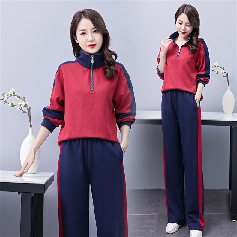 时尚春季女装休闲运动套装显瘦宽松舒适两件套百搭潮流设计图片