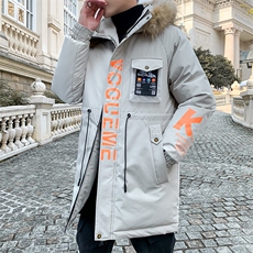 714-3-9805男士高档棉衣潮加厚棉袄长款棉服，男装棉衣，星座1404-3