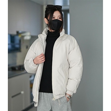 现货冬季美式休闲加厚雪山外套夹克立领纯色三防户外工装棉服，男装夹克，电商A486