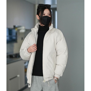 现货冬季美式休闲加厚雪山外套夹克立领纯色三防户外工装棉服图片