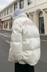 港风23新款冬季时尚百搭立领PU皮棉服外套MY64510P115控158，男装棉衣，电商A268A