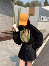 初夏新款Michigan神灯短款卫衣，女装卫衣/绒衫，Dalnim