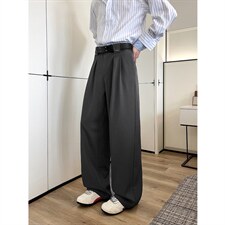 2026春夏新款垂感高级感新面料五金休闲拖地直筒西装裤6617-特P35，男装西服套装，电商C305A