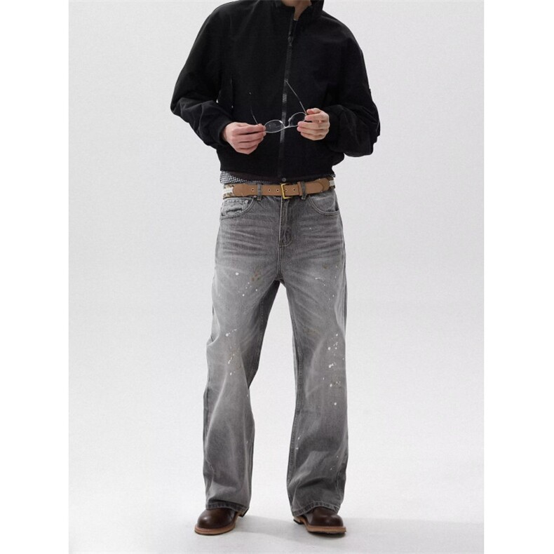 时尚慵懒日系气质ins简约流行原宿牛仔裤文艺新款NZB3165，男装牛仔裤，星座516A