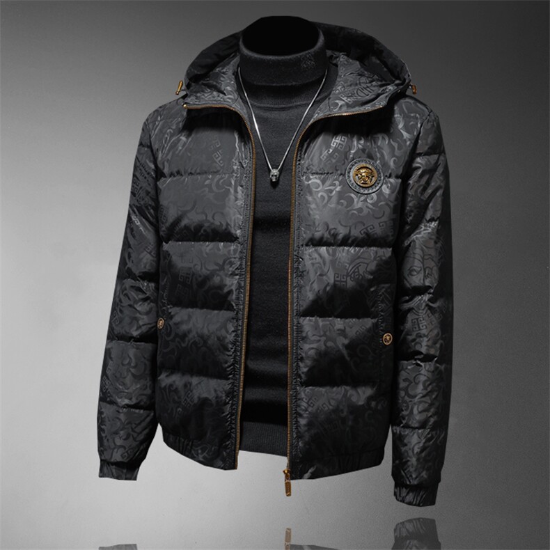 7390冬季新款羽绒服男白鸭绒连帽休闲保暖外套P320,男装羽绒服,钱塘2010A