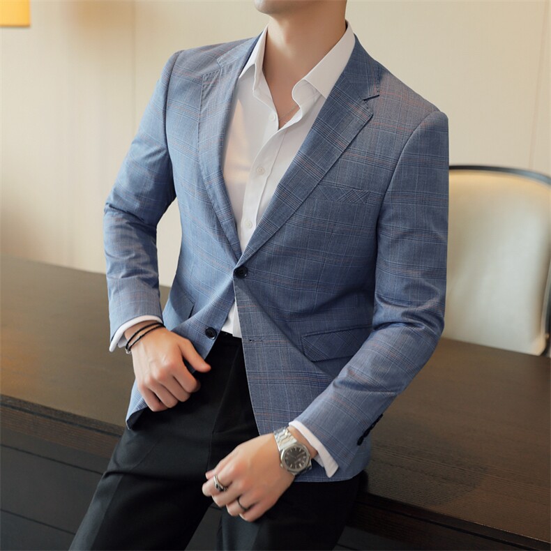 26做货-男士休闲西装修身韩版西服外套小西装上衣DX6925P165,男装西服套装,电商D216