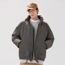 现货冬季美式休闲加厚雪山外套夹克立领纯色三防户外工装棉服，男装夹克，电商A443