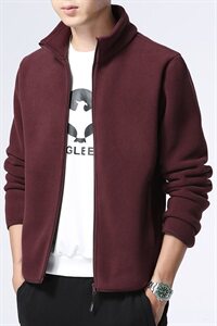 M-8XL 男立领双面摇粒绒开衫卫衣休闲外套 5032-1_9808P50图片