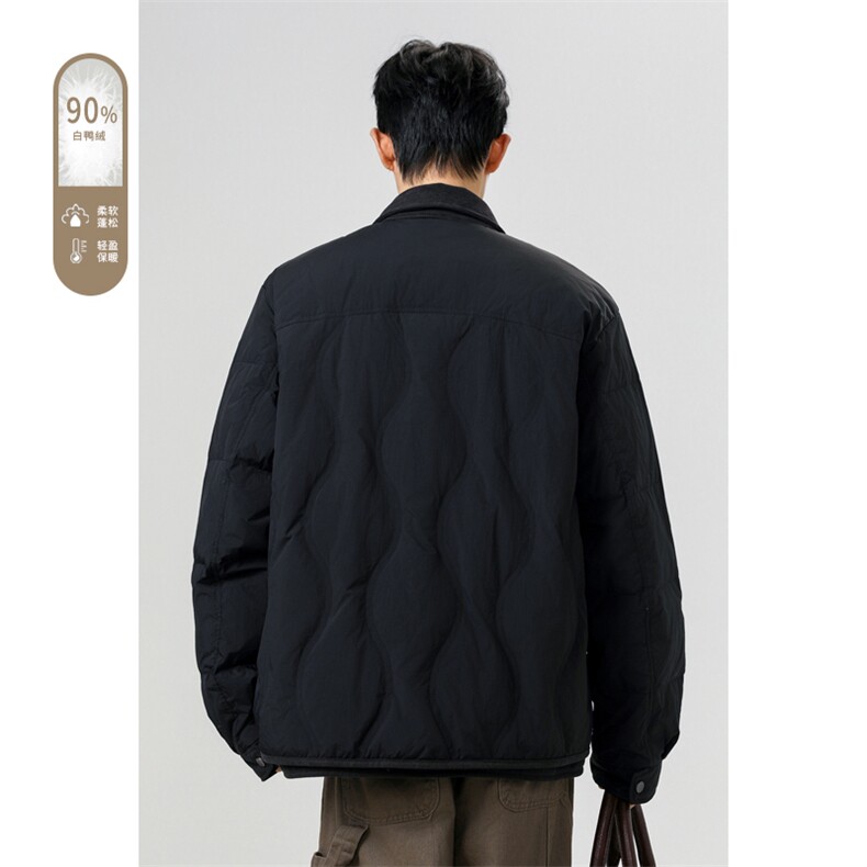 2025冬季新款港风无影大码90%白鸭绒羽绒服M-4XQ-2512-特P159,男装羽绒服,电商A022
