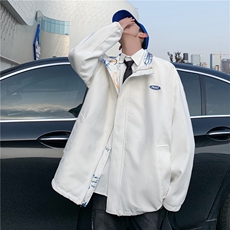 TP30W310两面穿风衣外套新款白底棒球服韩版宽松时尚夹克上衣，男装风衣，电商A170
