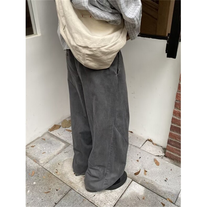 牛仔裤子男高街ins潮牌欧美式复古vibe直筒宽松秋季痞帅港风加长,男装牛仔裤,星座506A
