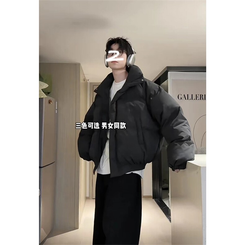现货[网图]潮牌痞帅短款棉衣立领宽松面包服男5D3062-TP60不,男装棉衣,电商A102