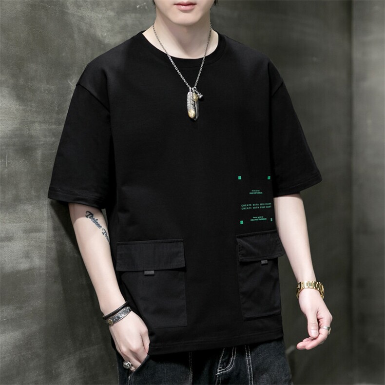 TX206-P32大码大码男士多口袋纯棉T恤上衣男,男装T恤,星座209