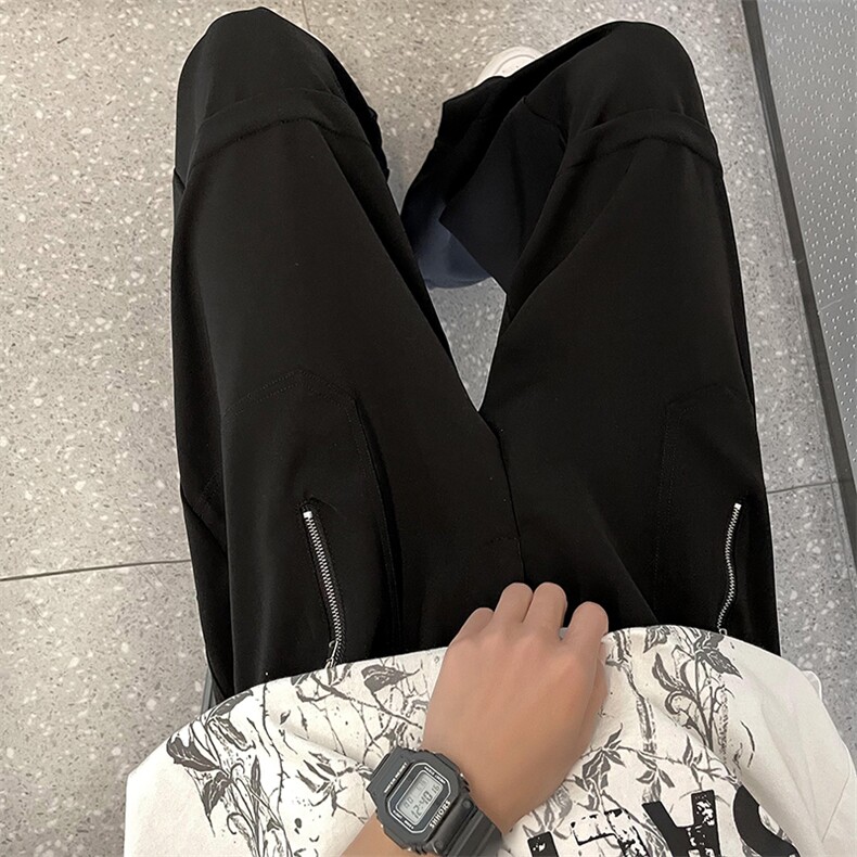 美式复古夏季宽松休闲裤百搭直筒男女情侣裤子坠感西裤QK238-P45,男装西裤,星座1008-1