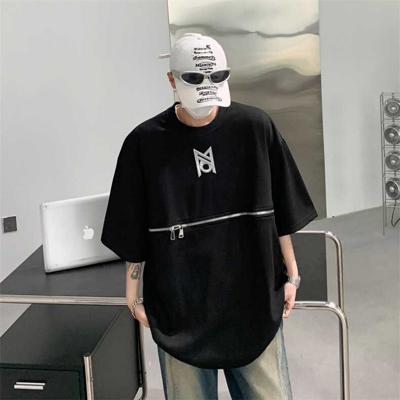 夏季新款设计感宽松上衣美式潮牌水洗短袖T恤男现货T1752-P28,男装T恤,星座512-4