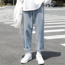 牛仔裤男潮牌宽松潮流直筒秋季韩版休闲阔腿裤长裤子1119，男装牛仔裤，电商A318