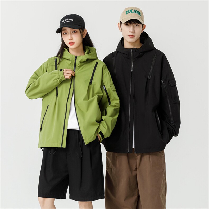 秋季新款现货港风夹克三防冲锋衣宽松男外套DSA157B-JK1562-P75图片