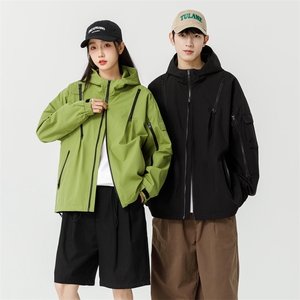 秋季新款现货港风夹克三防冲锋衣宽松男外套DSA157B-JK1562-P75图片