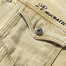 jk689-p95--限价128白底牛仔夹克肥仔秋款量足印花大码图片